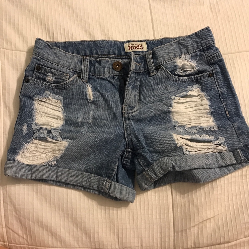 Ripped Jean Shorts